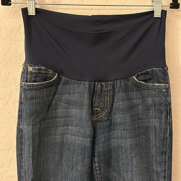 7 FOR ALL MAN KIND. Pea in the pod Maternity designer jeans Size 30 Bootcut. - Picture 2 of 10